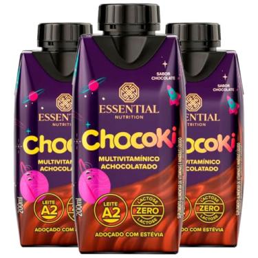 Imagem de Kit 3 Chocoki Achocolatado Multivitamínico Essential Nutrition 200ml