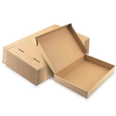 Imagem de Golden State Art, Caixa de Correio de 13 X 10 X 2", Caixas de Correio Pequenas Marrons para Embalagem de Pequenas Empresas, Embalagem Plana de Presente de Papelão Ondulado, Pacote com 20