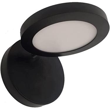 Imagem de Luminária de parede criativa para quarto, arandela de parede de ajuste moderno de metal, luz de leitura de cabeceira LED, holofote interno, luz de parede redonda para sala de estar, corredor