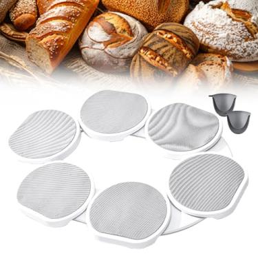 Imagem de 星姿 Mesa giratória expansível de 360°, várias bandejas removíveis, mesa de jantar, bandeja giratória de alimentos, adequada para cozinha e mesa de jantar, copo de comida portátil, festa, reunião