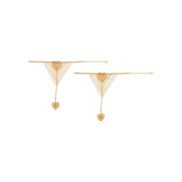 Imagem de Efulgenz Joias indianas Kundan tradicional corrente de mão de cristal anel de dedo pulseira escrava corrente elo pulseira para mulheres meninas, One Size, Metal, não conhecido