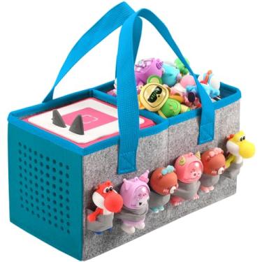 Imagem de PISOSN Carrying Case for Toniebox Starter Set and Tonies Figurines, Travel Felt Cloth Musical Toy Folding Bag for Toniebox Accessories (Blue)