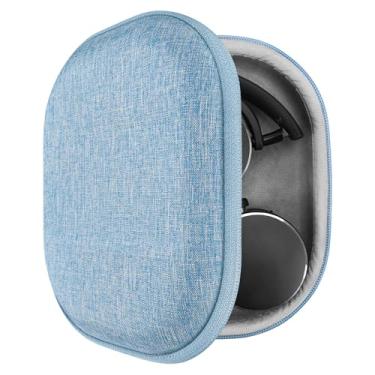 Imagem de Geekria Capa protetora para fones de ouvido compatível com Skullcandy, AKG, Edifier, bolsa rígida para transporte de viagem com armazenamento de cabos (azul)