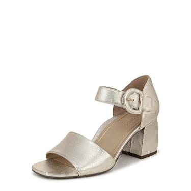 Imagem de Vionic Sandália De Salto Chardonnay Feminina, Couro Dourado, 9,5 De Largura