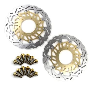 Imagem de Discos de freio dianteiros flutuantes com parafusos de montagem para Suzuki GSXR 1000 GSXR1000R 2017-2023 ABS inclui, GSX-R1000A GSX-R1000Z 2018-2023, acessórios de substituição de motocicleta