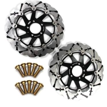 Imagem de Discos de freio dianteiros flutuantes com parafusos de montagem para Kawasaki ZXR 400 91-02 750 89-95, Ninja ZX9R 00-01, ZZR1100 90-92, ZEPHYR 1100 93-98, ZRX1100 97-00, ZRX1200 ZRX1200 0R ZRX1200S