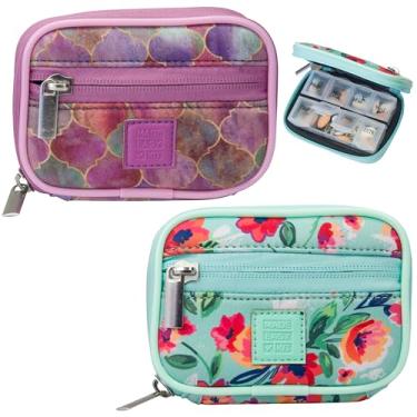 Imagem de Made Easy Kit Estojo de comprimidos – Organizador semanal de medicamentos com caixa removível de vitaminas e suplementos de sete dias – Neoprene premium para bolsa de viagem (roxo petróleo)