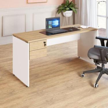 Imagem de Mesa Escritório 160cm x 70cm Pé Painel Gaveteiro 2 Gav. F5 - F5 Office