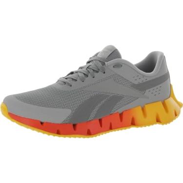 Imagem de Reebok Tênis de corrida masculino Zig Dynamica 2.0 Fitness Workout, Cinza puro/vermelho dinâmico/ouro universitário, 40