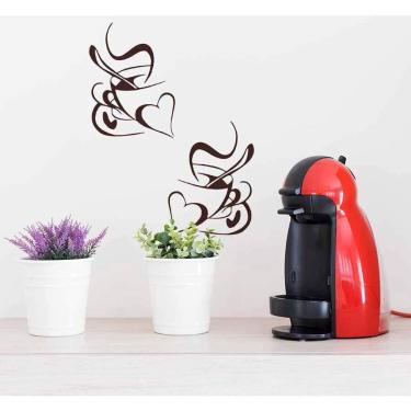 Imagem de Adesivo De Parede Xícaras De Café