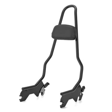 Imagem de Mofun Tall Gloss Black Detach Passenger Backrest Sissy Bar with Pad Compatible with Harley Softail Deluxe Heritage Classic Street Bob 2018-2025 etc