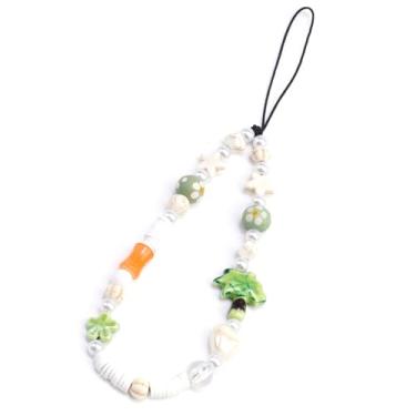 Imagem de JMCRATE Elegante berloque de telefone com contas para cachorro com alça estética Y2K chaveiro bonito para bolsa, câmera, decoração USB, Small, Acrílico, Sem Pedra Preciosa