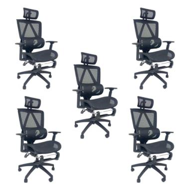 Imagem de Oficial Webshop - Kit 5 Cadeiras de Escritório Presidente Executiva Oficial Titan Preto