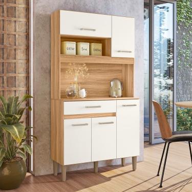 Imagem de Cozinha Compacta Magazin 90cm Freijó Off White Nicioli