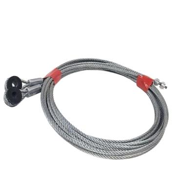 Imagem de BFC 2 peças 279.4 cm 1/10.2 cm ilhós de nylon 7x7 cabo de elevação de porta de rampa de aço galvanizado (TG-911041)