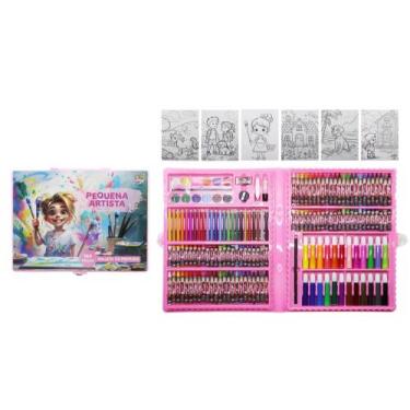 Imagem de Maleta estojo kit de pintura infantil com 168 peças tk-cr19 toyking