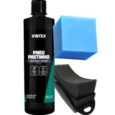 Imagem de Kit Pneu Pretinho 500ML Vonixx - Aplicador Pretinho