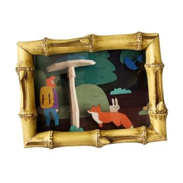 Imagem de Ｂｅｓｇａ Suporte de Moldura de Resina para Pendurar Na Parede, Decoração de Mesa, Porta-retratos de Desenho Animado para Festa, Corredor, Escritório, Sala de E, 7 polegadas, Tamanho real