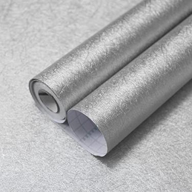 Imagem de WADILE Papel de parede para destacar e colar 40,4 cm x 500 cm, papel de seda para armários/bancadas à prova d'água, papel de parede para puxar e colar para quarto, cole no papel de parede autoadesivo texturizado