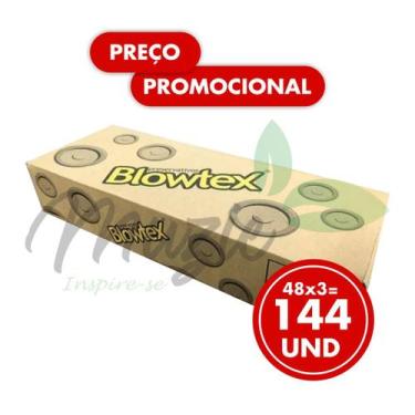 Imagem de 144 Preservativos Lubrificado Camisinhas Látex (3 x 48) Elite Blowtex 