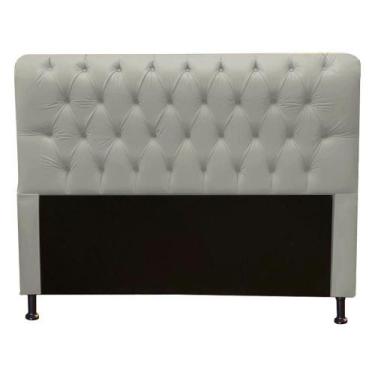 Imagem de Cabeceira Estofada Lady Capitonê para Cama Box Queen Size 160cm Tecido