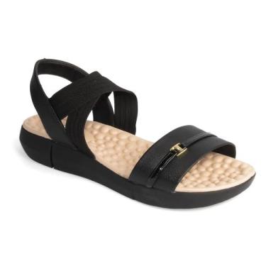 Imagem de Sandália Modare Feminina Papete Anabela Conforto 7142, Preto, 34