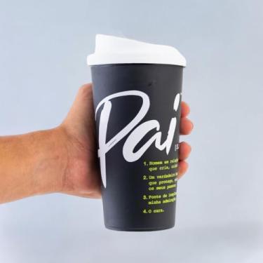 Imagem de Copo Viagem com Tampa 500ml Preto - Significado de Pai