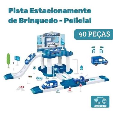 Imagem de Pista Estacionamento de Brinquedo policial com 40 Peças - WELL KIDS