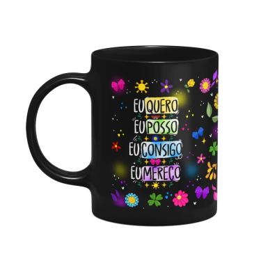 Imagem de Caneca Proteção - Eu quero - Eu posso - Eu consigo - Preta
