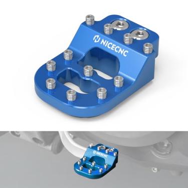 Imagem de NICECNC Pedal de freio traseiro graduado estilo escada azul compatível com Husaberg TE/FE125-570 09-14, compatível com Husqvarna TC125/250 2014-2015, 701 Enduro 2016-2024