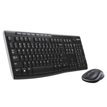 Imagem de Logitech MK270 Combo de teclado e mouse sem fio – teclado e mouse incluídos, conexão sem queda de 2,4 GHz, longa vida útil da bateria, Preto, With Mouse