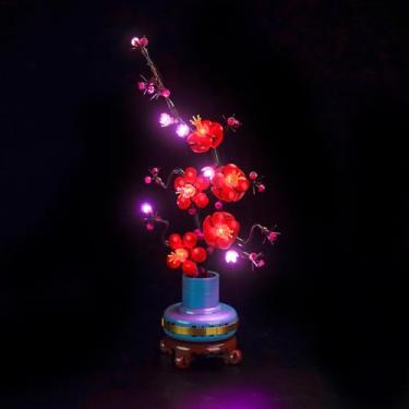 Imagem de MRTUTOS Kit De Luz Led Compatível Com Lego 10369 Plum Blossom, Iluminação Moderna Para Adultos, Conjunto Construção Plantas Aprimorado, Alimentado Por Usb E Bateria