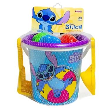 Imagem de Balde De Praia Stich Com 7 Peças Brinquedo Infantil Colorido - ROSITA,