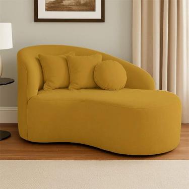 Imagem de Sofá Orgânico Curvo Feijão Divã Bouclé Confortável Resistente Para Sal