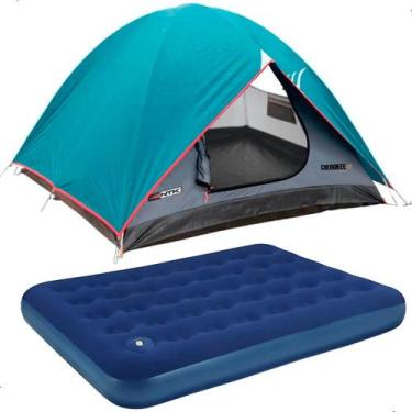Imagem de Kit Acampamento Barraca Cherokee GT 3 A 4 Pessoas NTK Colchão Casal Co