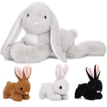 Imagem de Bicho de pelúcia MaoGolan Bunny com 3 bebês dentro de 24 polegadas