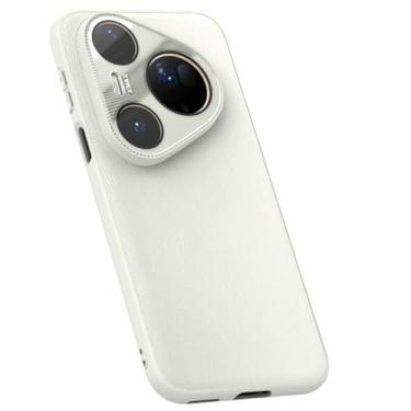 Imagem de LTLMYDAM Capa ultrafina para Huawei Pura 80 Ultra/80 Pro/80 Pro+/80, capa minimalista de couro para proteção da câmera para celular com borda macia à prova de choque, branca, 80 ultra
