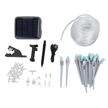 Imagem de Aqur2020 de Rega de Jardim Com Energia Solar, Kit de Irrigação por Gotejamento Automático Solar Com Timer para Plantas Em Vasos (Tipo ajustável)