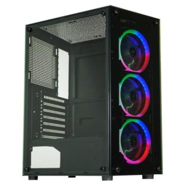 Imagem de Gabinete Gamer Kmex CG-30C5 LED com 3 Fans Multicolor