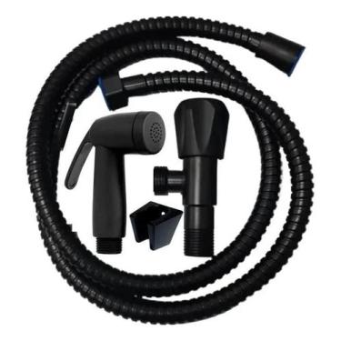 Imagem de Ducha Higiênica Flexível 1,20Mt ABS Preta Kelly metais., Preto