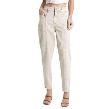 Imagem de Calça Sarja Sawary Mom - 280786 - caqui 42-Feminino