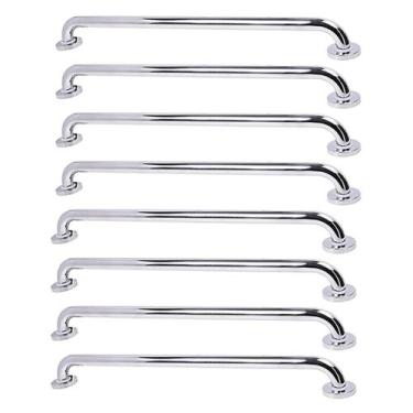 Imagem de Barra De Apoio 80cm Inox Kit 8 Uni Idoso Cadeirante Acessibilidade Ban