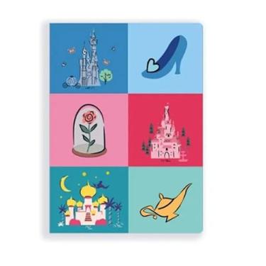 Imagem de CADERNO COSTURADO MÉDIO PRINCESAS - QUADRADOS - CULTURAMA - 40FLS