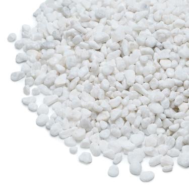 Imagem de Mr. Fireglass Pedras brancas de 2,3 kg, cascalho de aquário decorativo natural de 1/12.7 cm para plantas de interior, vasos, suculentas e paisagismo de jardim ao ar livre