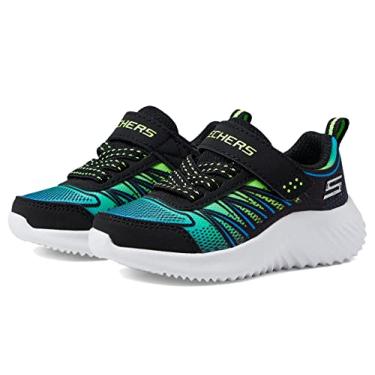 Imagem de Skechers Tênis infantil Bounder - Zatic, Preto/Azul/Limão, 21