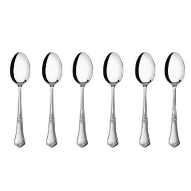 Imagem de Kit 6 Colheres de Mesa Hercules Classique Aço Inox 493-001P