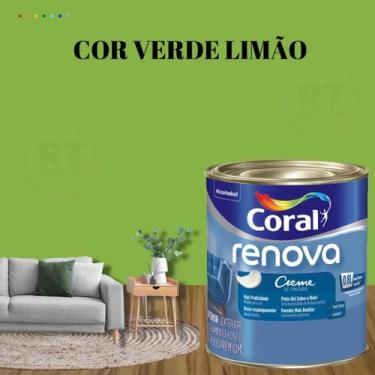 Imagem de Tinta Parede Verde Alecrim Acrílica Fosca Coral Renova 800ml, VERDE LI