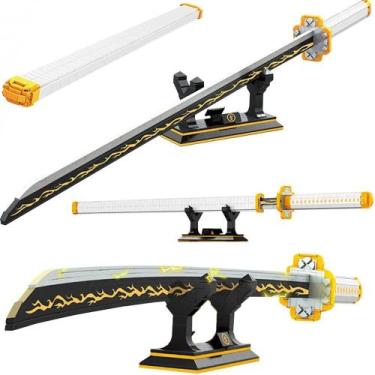 Imagem de Espada Kravkind Demon Slayer, modelo de bloco de construção, 956 unida