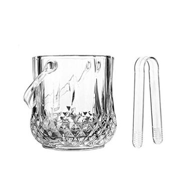 Imagem de balde de gelo para festas restaurante casa bebida balde de gelo armazenamento bar coquetel cerveja balde de gelo vidro KTV vinho tinto engrossado balde de gelo recipiente de gelo balde de vinho