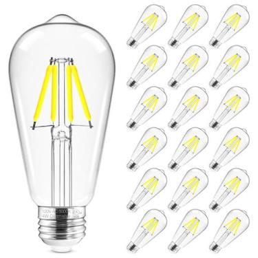 Imagem de Lâmpada LED Hizashi Edison regulável 4W 5000K E26 450lm, pacote com 18